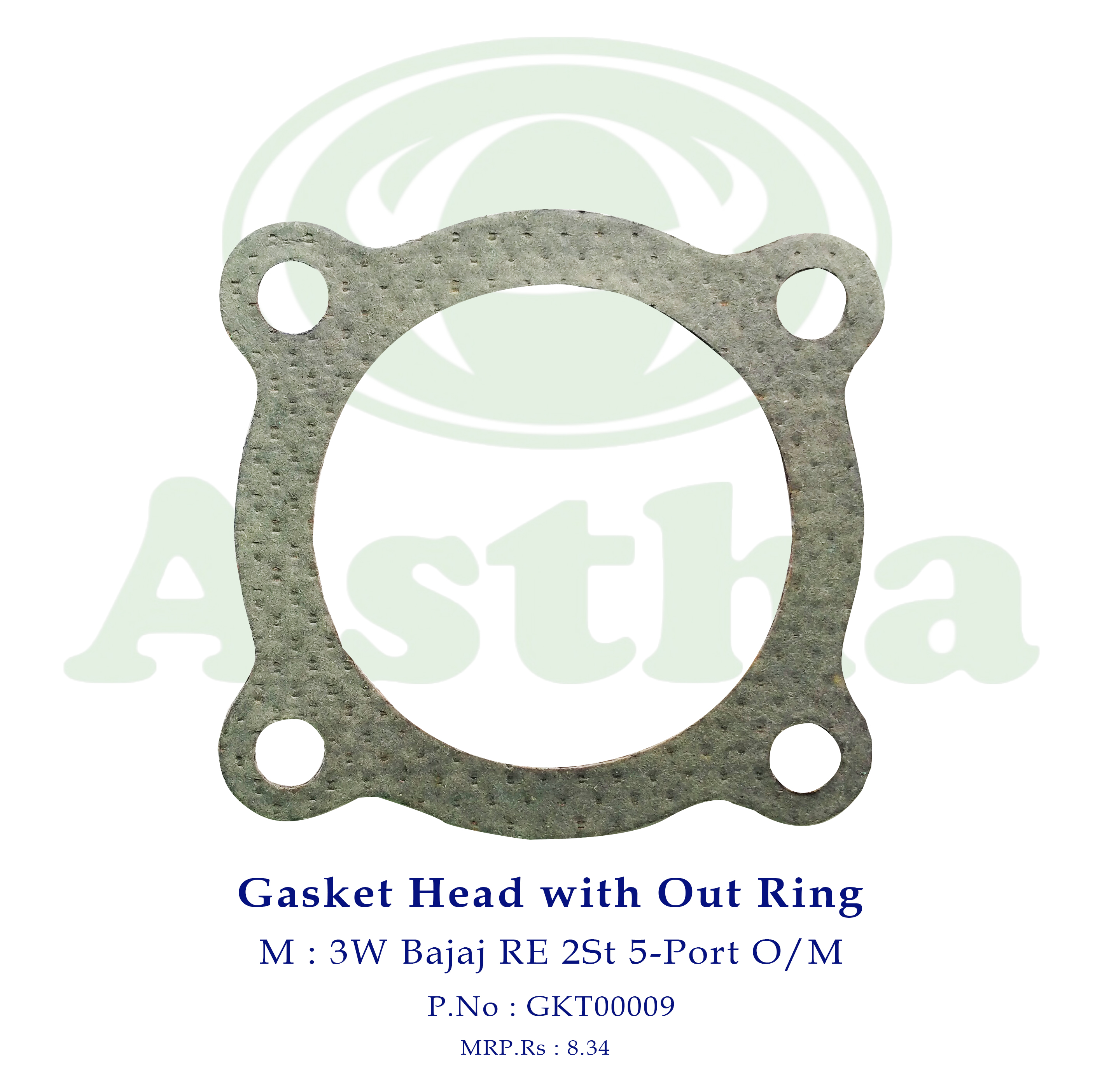 Gasket Head With Out Ring 3W Bajaj RE 2St 5-Port O/M